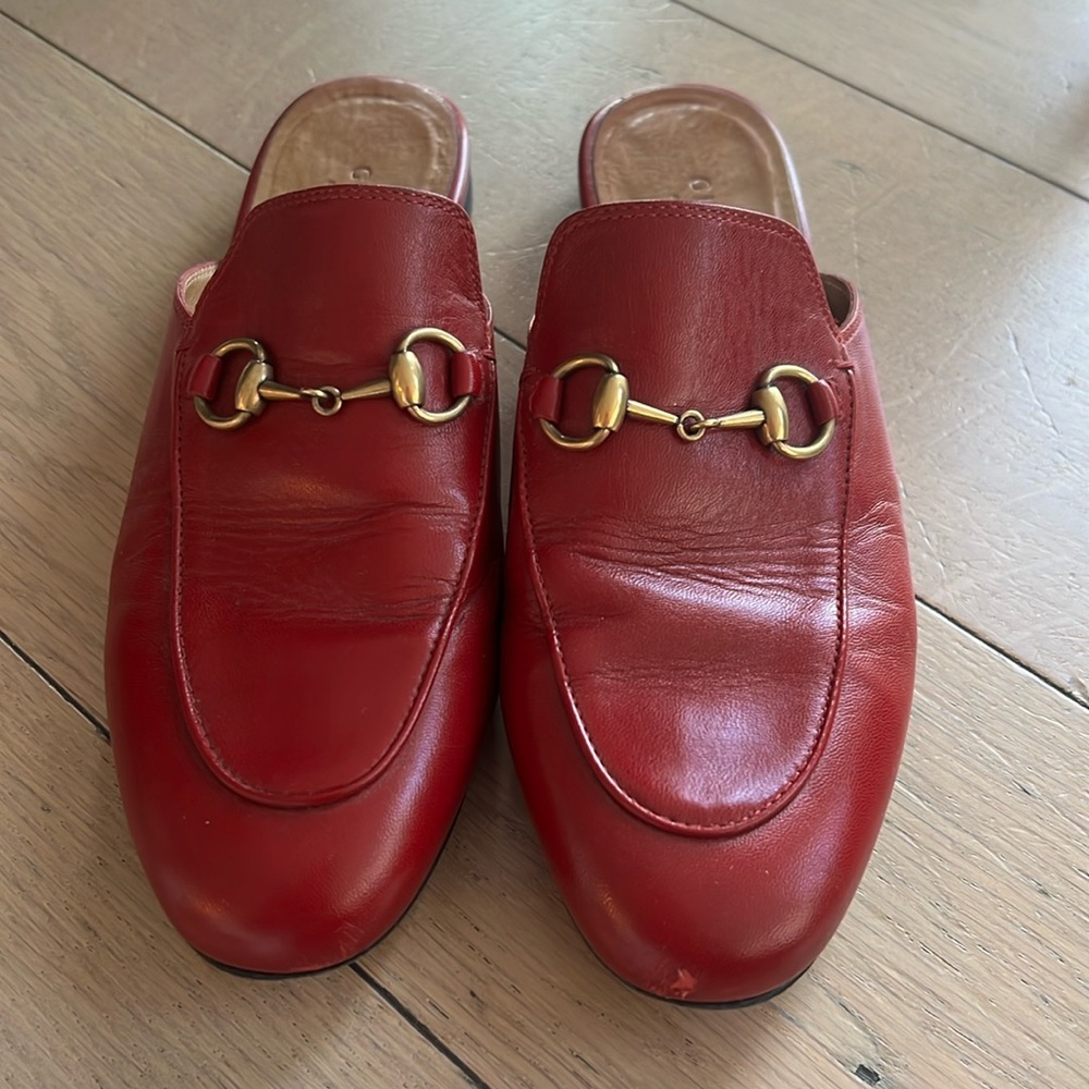 AUTHENTIC GUCCI WOMEN'S PRINCETOWN LEATHER SLIPPER